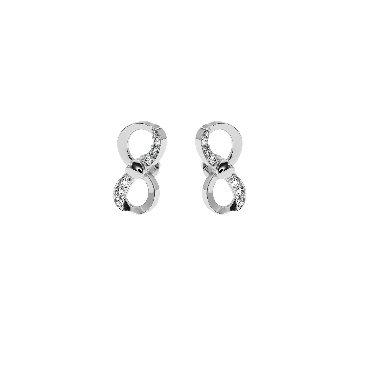 0.13 CT Infinity Loop Lab Diamond Earrings | Chic Gift Idea